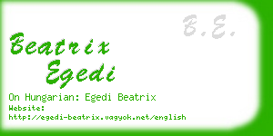 beatrix egedi business card